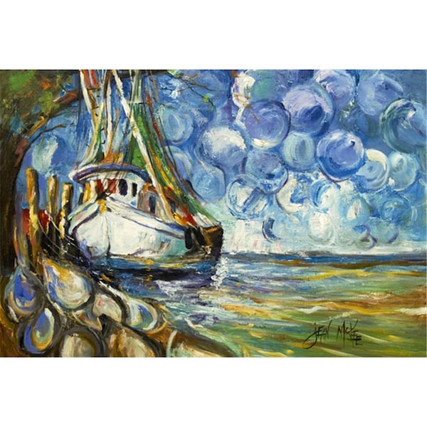 Carolines Treasures Shrimp Boat 101 Fabric Placemat - JMK1080PLMT