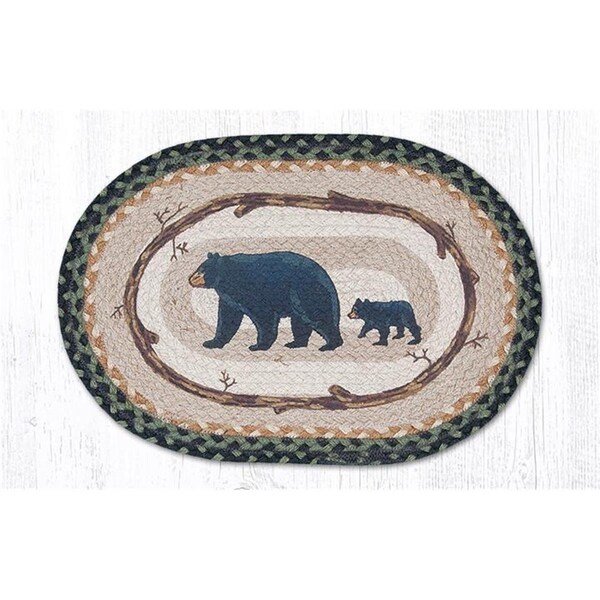 Razoredge 13 x 19 in. Mama & Baby Bear Oval Printed Placemat - RA2548640