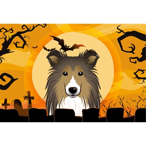 Carolines Treasures Halloween Sheltie Fabric Placemat - BB1800PLMT