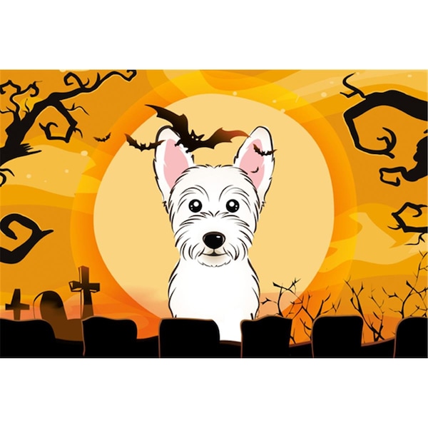 Carolines Treasures Halloween Westie Fabric Placemat - BB1784PLMT