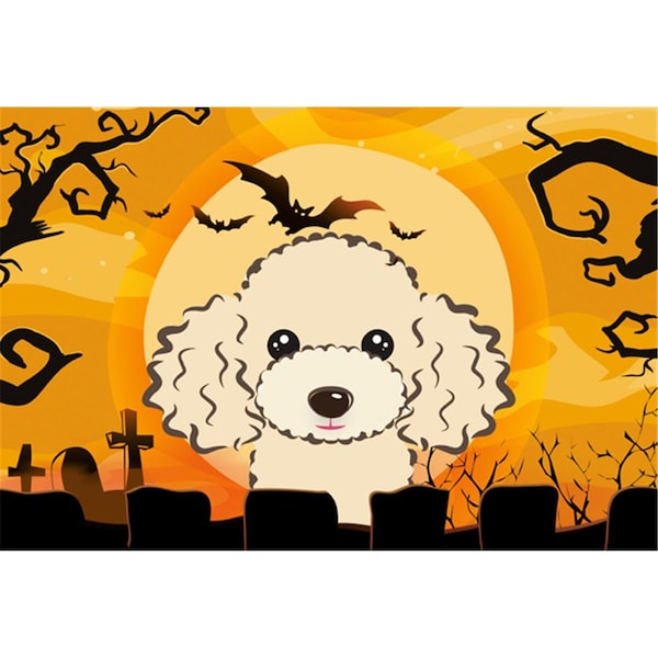 Carolines Treasures Halloween Buff Poodle Fabric Placemat - BB1816PLMT