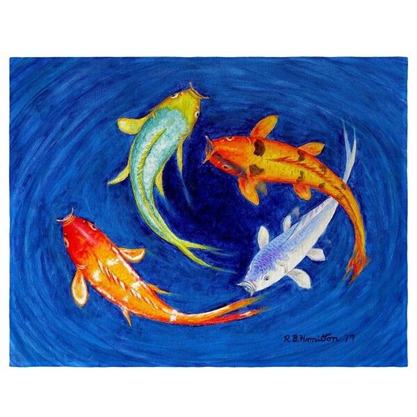 Betsy Drake Betsy Drake PM857 Swirling Koi Place Mat - Set of 4 - PM857