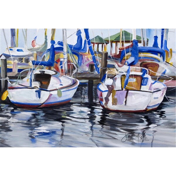 Carolines Treasures Sailboats Fabric Placemat - JMK1054PLMT