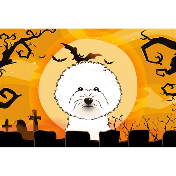 Carolines Treasures Halloween Bichon Frise Fabric Placemat - BB1775PLMT