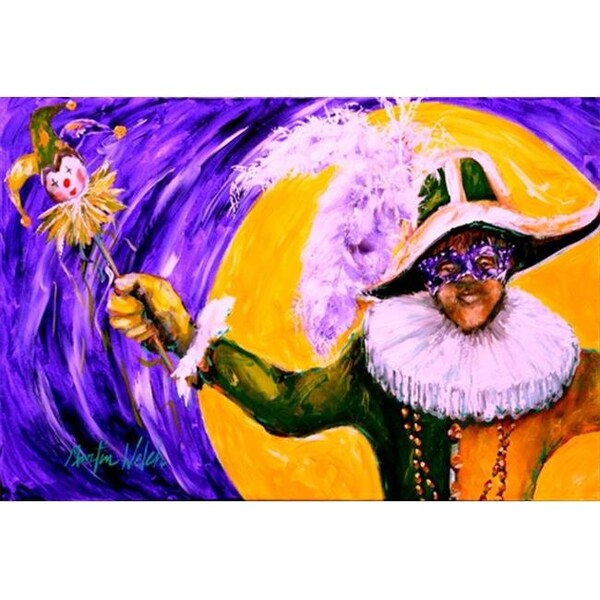Carolines Treasures Carolines Treasures MW1109PLMT Mardi Gras Hey Mister Fabric Placemat - MW1109PLMT