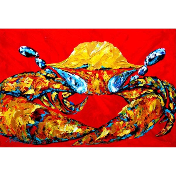 Carolines Treasures Crab Fat And Sassy Fabric Placemat - MW1115PLMT