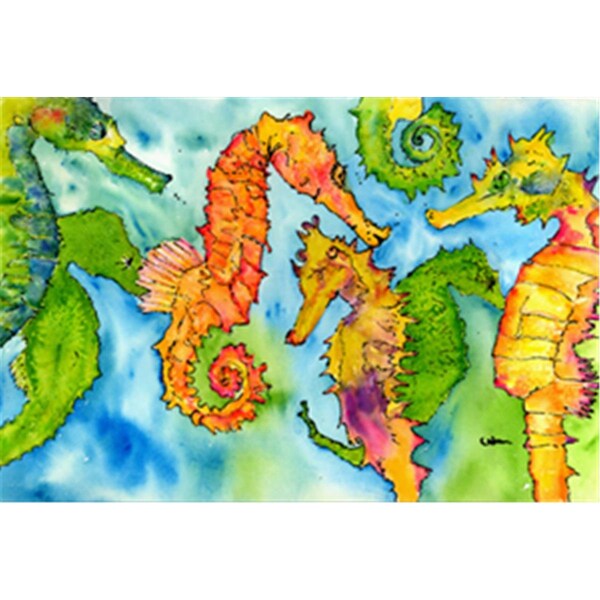 Carolines Treasures Seahorse Fabric Placemat - 8546PLMT