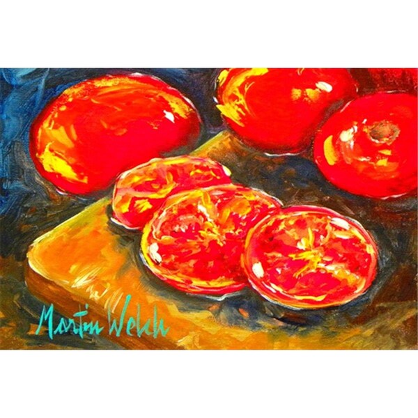 Carolines Treasures Vegetables - Tomatoes Slice It Up Fabric Placemat - MW1099PLMT