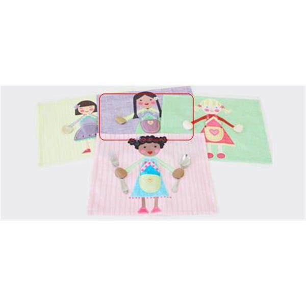 Little Acorn Green girl placemat - S11T01