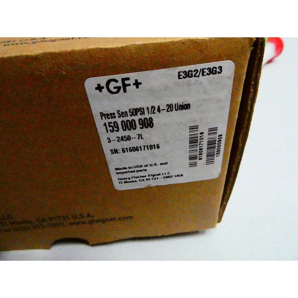 SENSOR DE PRESIÓN DE 4-20MA 0-50PSI DE Gf Signet - 159 000 908 3-2450-7L