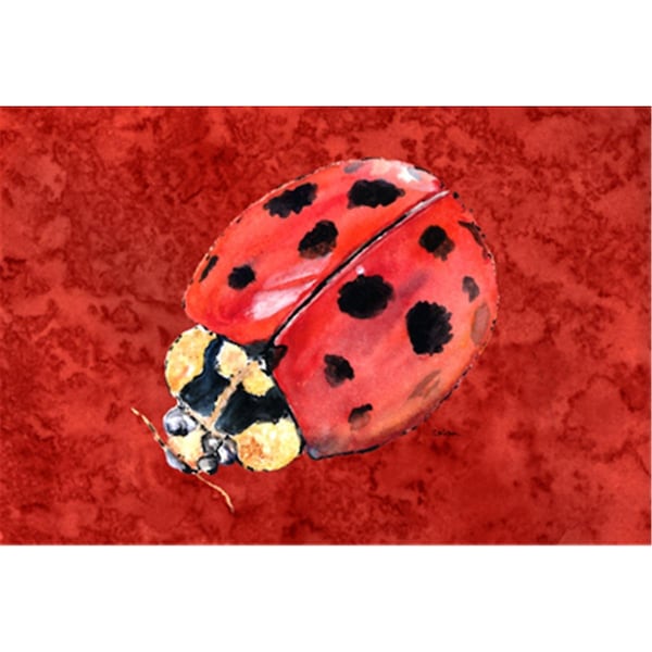 Carolines Treasures Lady Bug On Deep Red Fabric Placemat - 8870PLMT