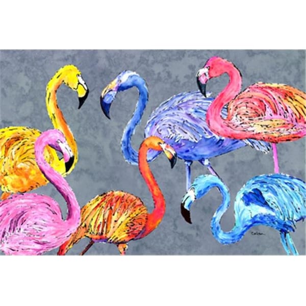 Carolines Treasures Carolines Treasures 8871PLMT Flamingo Six Senses Fabric Placemat - 8871PLMT