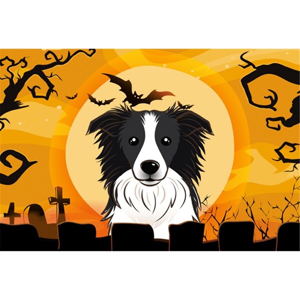 Carolines Treasures Halloween Border Collie Fabric Placemat - BB1799PLMT