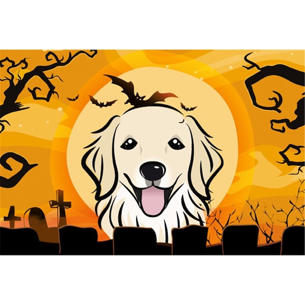 Carolines Treasures Halloween Golden Retriever Fabric Placemat - BB1763PLMT