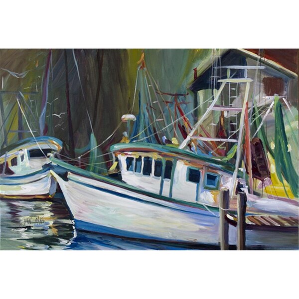 Carolines Treasures Joe Patti Shrimp Boat Fabric Placemat - JMK1058PLMT