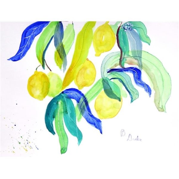 Betsy Drake Betsy Drake PM1112 Lemon Tree Place Mat - Set of 4 - PM1112