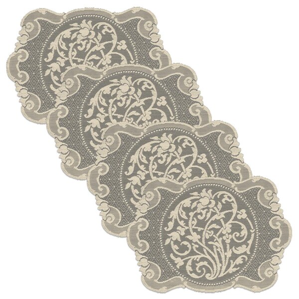 Bpf 14 x 20 in. Rondeau Placemats, Caf - Set of 4 - BP2986962
