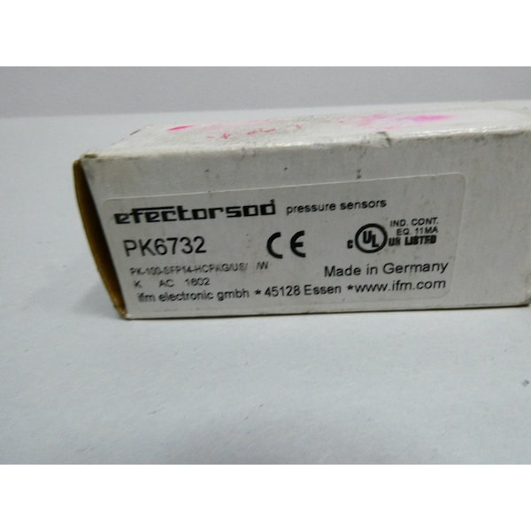 SENSOR DE PRESIÓN IFM 0-100BAR 9.6-32V-DC - PK6732 PK-100-SFP14-HCPKG/US/W