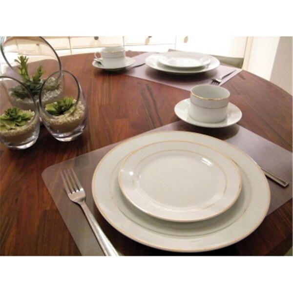 Back2Basics 18 x 12 in. Desktex Anti-Slip Polycarbonate Place Mat, Clear - BA3200459