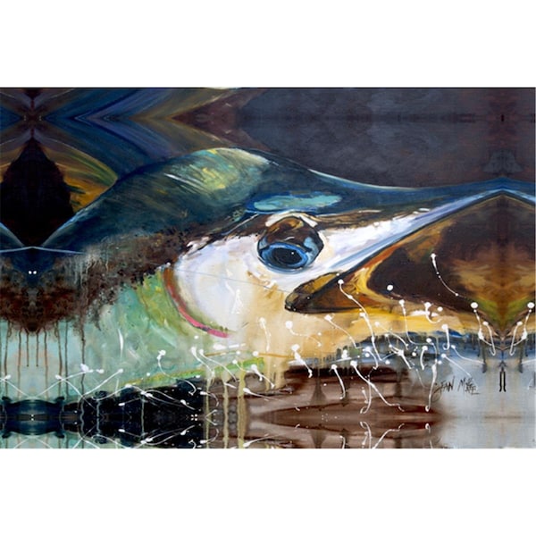 Carolines Treasures Blue Marlin Fabric Placemat - JMK1111PLMT