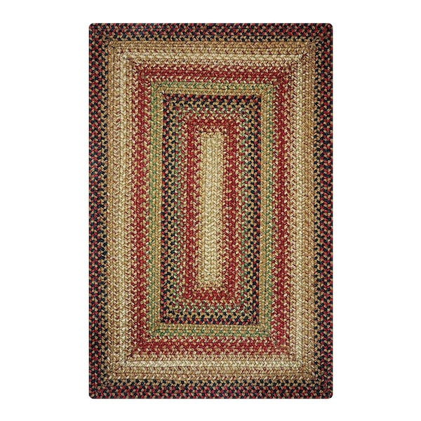 Homespice Decor 13 x 19 in. Gingerbread Oval Placemat - Brown Deep Red - set of 4 - 594808