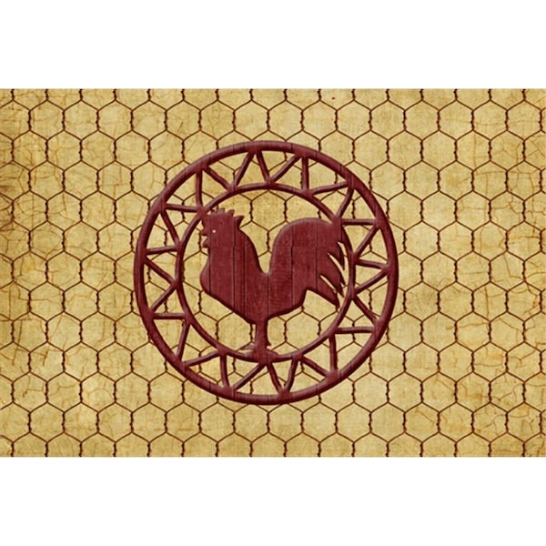 Carolines Treasures Rooster Chicken Coop Fabric Placemat - SB3085PLMT