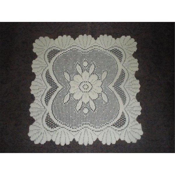 Fastfood 12 x 20 in. European Lace Placemat, White - FA2570136