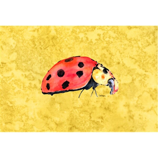 Carolines Treasures Lady Bug On Yellow Fabric Placemat - 8867PLMT