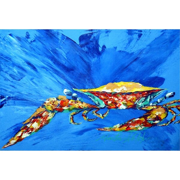 Carolines Treasures Big Spash Crab in blue Fabric Placemat - MW1163PLMT