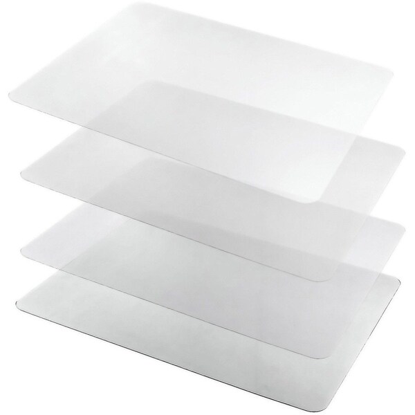 Desktex Place Mat, Heat-Resistant, 18"Wx12"L, 4/PK, Clear PK - FLRFPDE12184RA4
