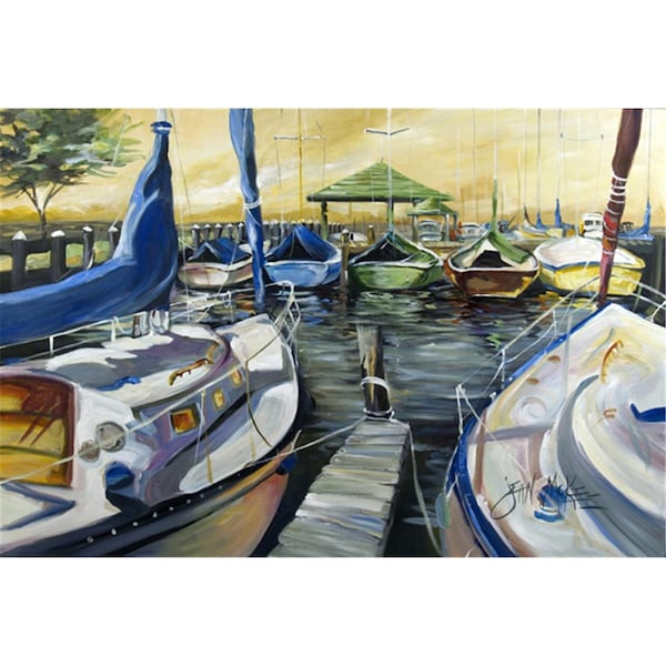Carolines Treasures Seven Boats Sailboats Fabric Placemat - JMK1075PLMT