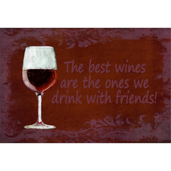 Carolines Treasures The Best Wines Are The Ones We Drink With Friends Fabric Placemat - SB3068PLMT