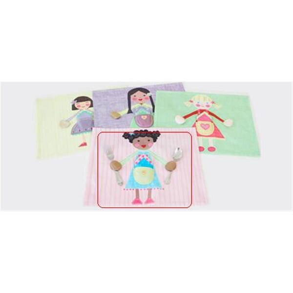 Little Acorn Blue girl placemat - S11T02