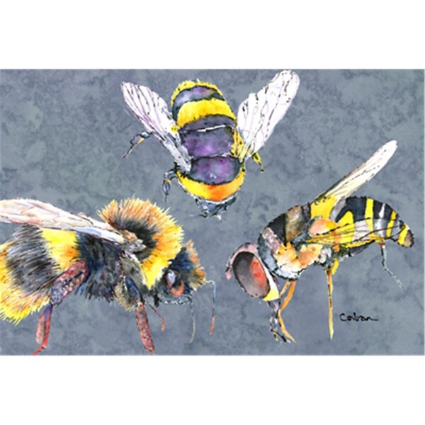 Carolines Treasures Bee Bees Times Three Fabric Placemat - 8879PLMT