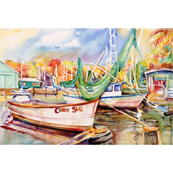 Carolines Treasures Sailboat Cindy Sue Fabric Placemat - JMK1041PLMT