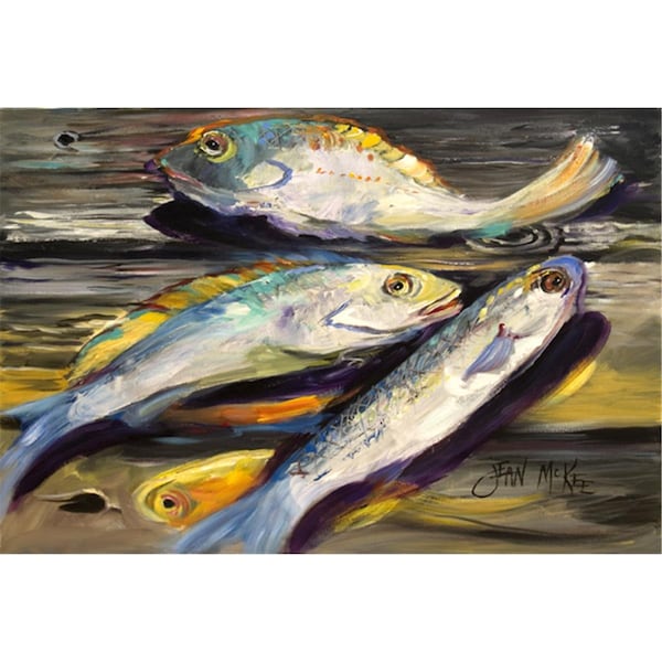 Carolines Treasures Fish On The Dock Fabric Placemat - JMK1116PLMT