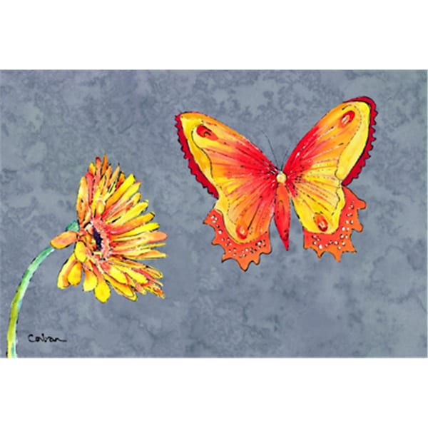 Carolines Treasures Gerber Daisy And Butterfly Fabric Placemat - 8877PLMT