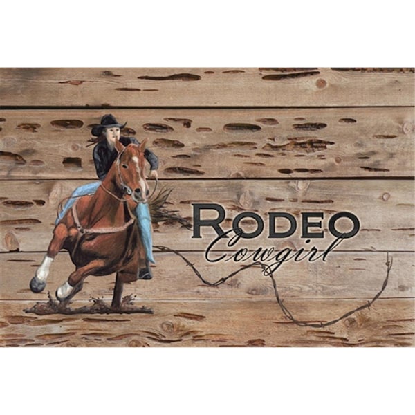 Carolines Treasures Rodeo Cowgirl Barrel Racer Fabric Placemat - SB3055PLMT