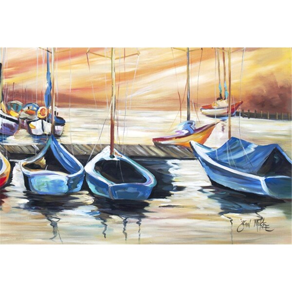 Carolines Treasures Beach View With Sailboats Fabric Placemat - JMK1038PLMT