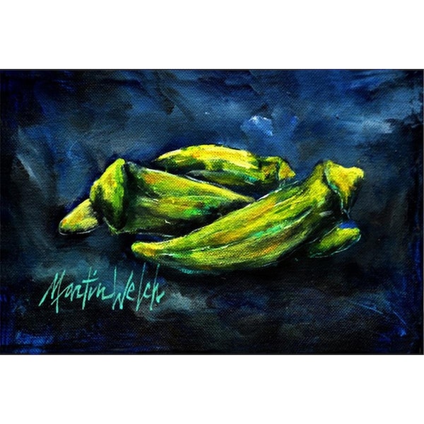 Carolines Treasures Okra Bleu Fabric Placemat - MW1229PLMT