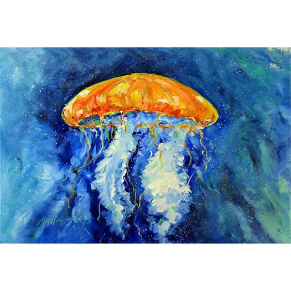 Carolines Treasures Calm Water Jellyfish Fabric Placemat - MW1223PLMT