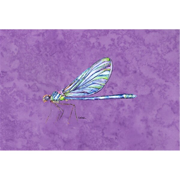 Carolines Treasures Dragonfly On Purple Fabric Placemat - 8865PLMT