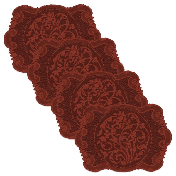 Bpf 14 x 20 in. Rondeau Placemats, Paprika - Set of 4 - BP2980005