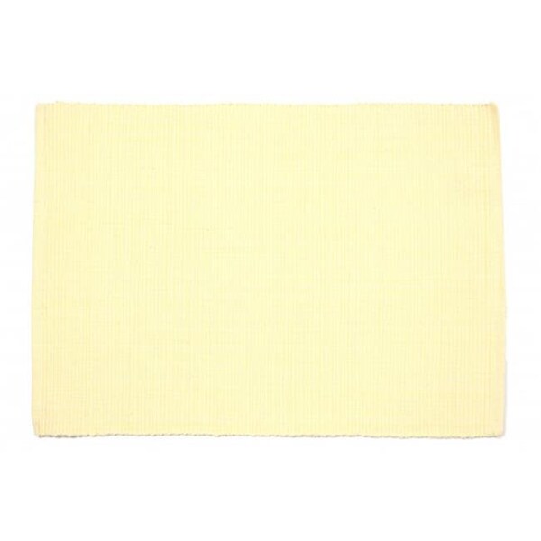 Mr. Mjs Trading Mr. MJs Trading AG-01326S-4 19 in. Ribbed Placemats; Butter Cream - Set of 4 - AG-01326S/4