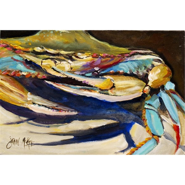 Carolines Treasures Crab To Crab Blue Crab Fabric Placemat - JMK1100PLMT