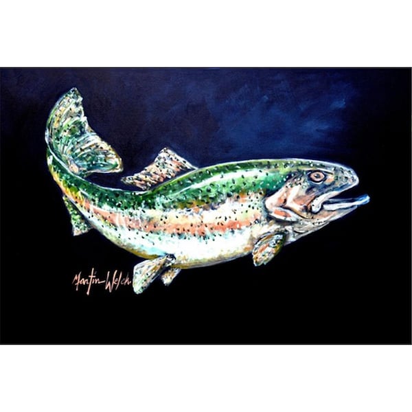 Carolines Treasures Deep Blue Rainbow Trout Fabric Placemat - MW1213PLMT