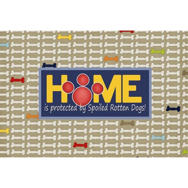 Carolines Treasures Home Is Protected By Spoiled Rotten Dogs Fabric Placemat - SB3053PLMT