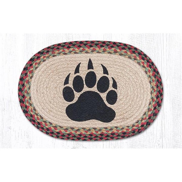 Razoredge 13 x 19 in. Bear Paw Printed Oval Placemat - RA2548639