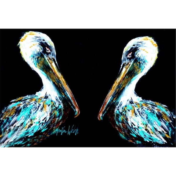 Carolines Treasures Dressed In Black Pelican Fabric Placemat - MW1164PLMT