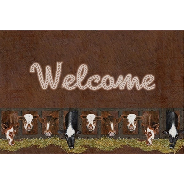 Carolines Treasures Welcome Mat With Cows Fabric Placemat - SB3058PLMT
